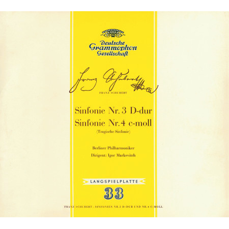 Schubert: Symphonies Nos.3 & 4 專輯封面