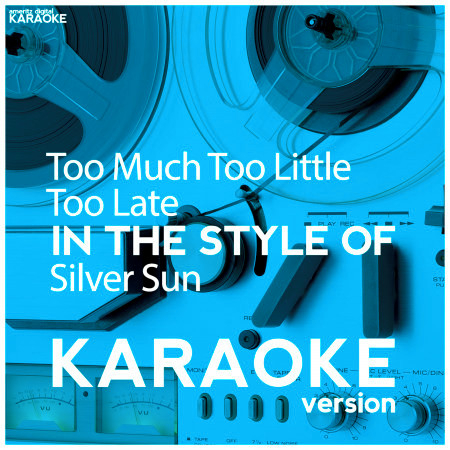 Too Much Too Little Too Late (In the Style of Silver Sun) [Karaoke Version] - Single
