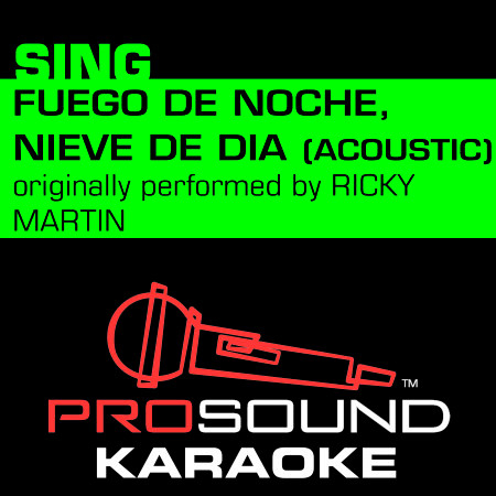 Fuego De Noche, Nieve De Dia (Originally Performed by Ricky Martin) [Acoustic Instrumental Version]
