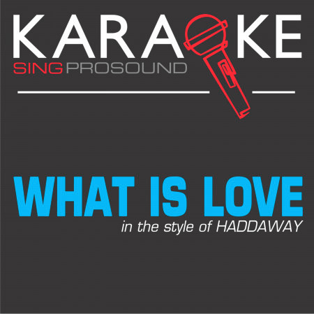 What Is Love (In the Style of Haddaway) [Karaoke Instrumental Version]