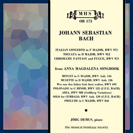 Bach: Italian Concerto, Chromatic Fantasy and Fugue and Works from Anna Magdalena Songbook