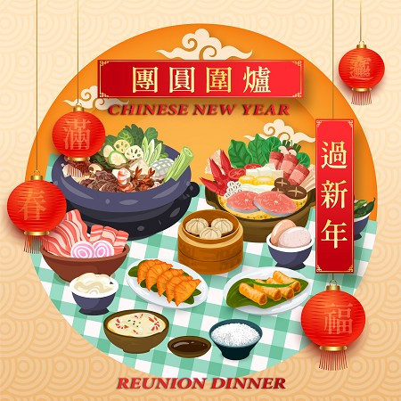 團圓圍爐過新年
Chinese New Year, Reunion Dinner