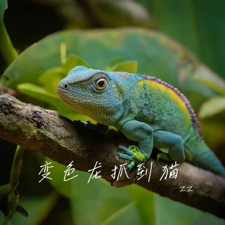 变色龙抓到猫