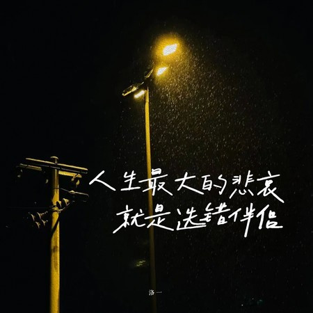 人生最大的悲哀就是选错伴侣 (女声版)