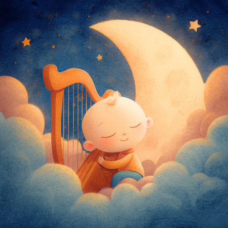 Harp Lullaby for Baby : Moonlit Cradle