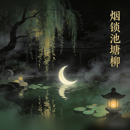 煙鎖池塘柳