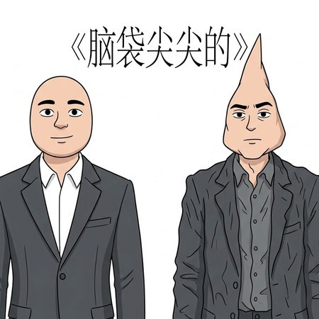 腦袋尖尖的