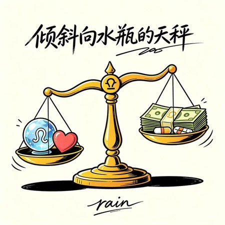 傾斜向水瓶的天秤