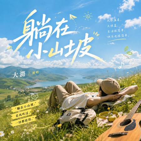 躺在小山坡